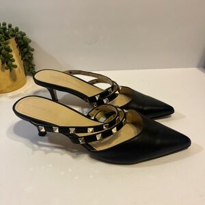 Marc Fisher Black Studded Women's Kitten Heels size 7.5